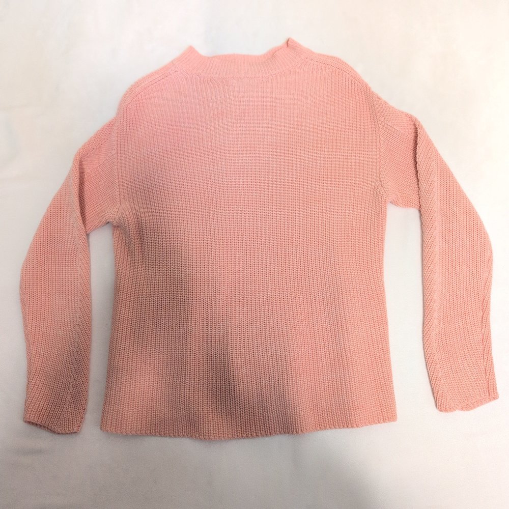 Soaked in Luxury Pink Mock-Neck Ribbed Sweater - Size S - Picture 3 of 9